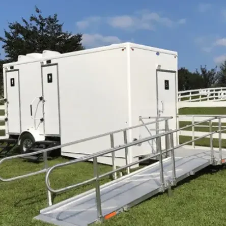 ADA plus 2-stall combo restroom trailer rental in NY and NJ